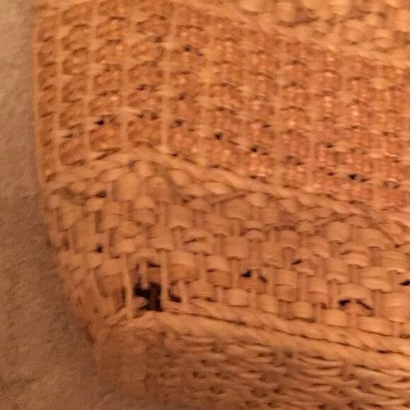 Vintage Straw bag handle Tote Picnic bag summer beach pool stylish - Picture 5 of 6